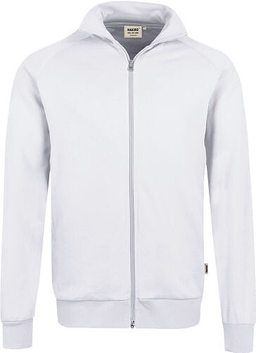 Sweatjacke College 606, weiß, Gr. S 