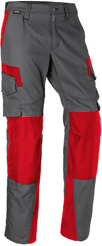 KÜBLER INNOVATIQ Hose 2230, anthrazit/mittelrot, Gr. 30 
