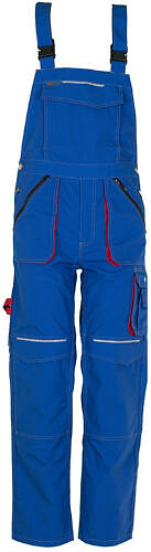Basalt Latzhose 2831, kornblau/rot, Gr. 62 