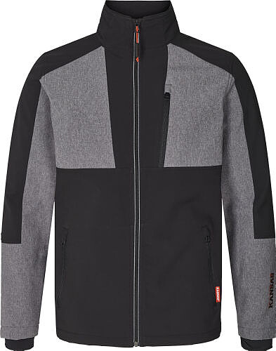 Apparel Colourblock Softshell, schwarz/grau meliert, Gr. S 
