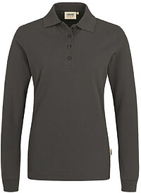 Damen Longsleeve-​Poloshirt Mikralinar® 215, anthrazit, Gr. 4XL