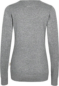 Damen V-Pullover Premium-Cotton 133, grau meliert, Gr. 3XL 